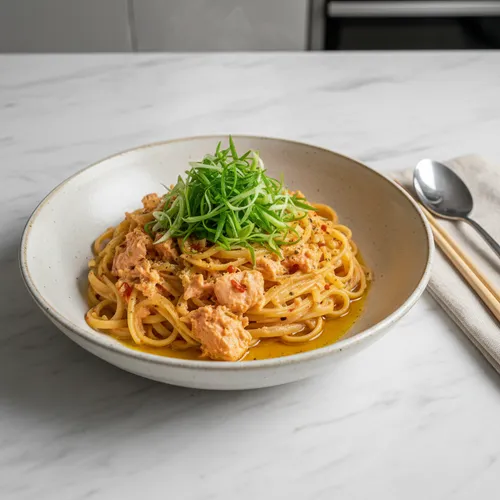 ワンパン明太子オイルパスタ