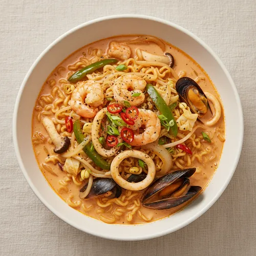 ラーメンで作るポベバンジョム風クリームチャンポン