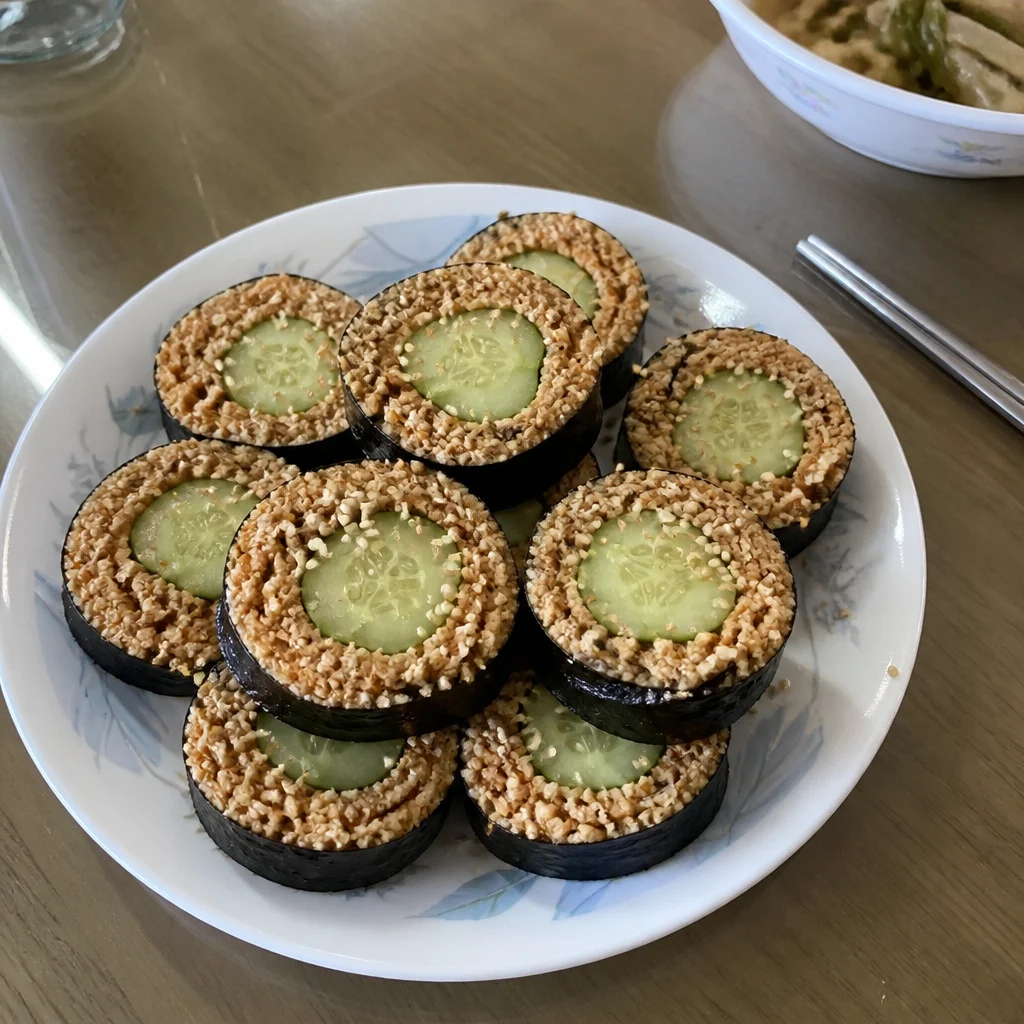 진서연의 다이어트 두부 오이 김밥