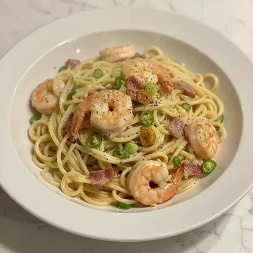 ワンパンクリームパスタ