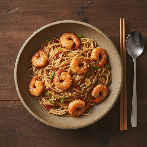 ピーナッツバターエビビビン麺