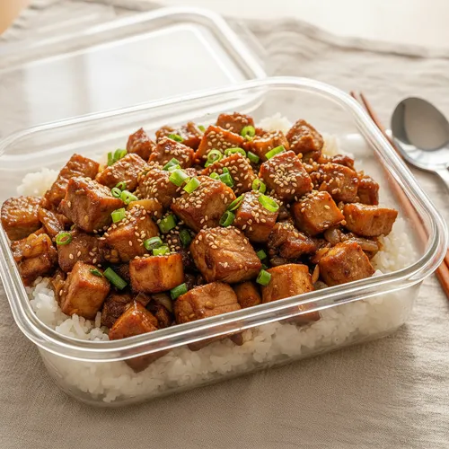豚肩ロースのカルビ風どんぶり ミールプレップ