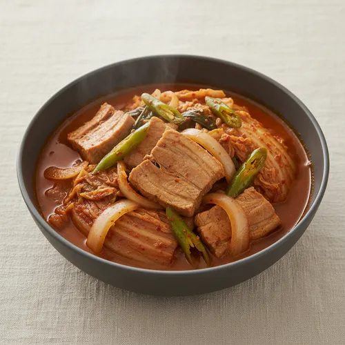 家庭風豚肉キムチ蒸し