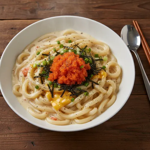 生クリームなしで作るクリームうどん