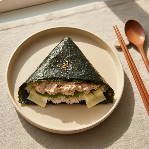 超簡単!折って食べるツナ三角キンパ