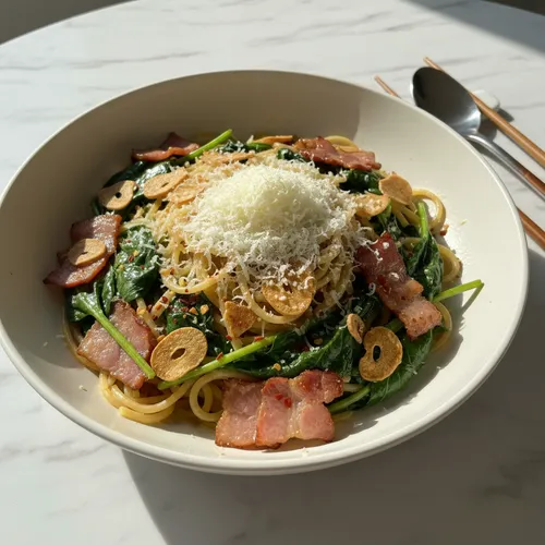 ほうれん草のパスタ