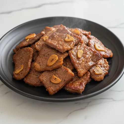 カルビ肉の味付け焼き