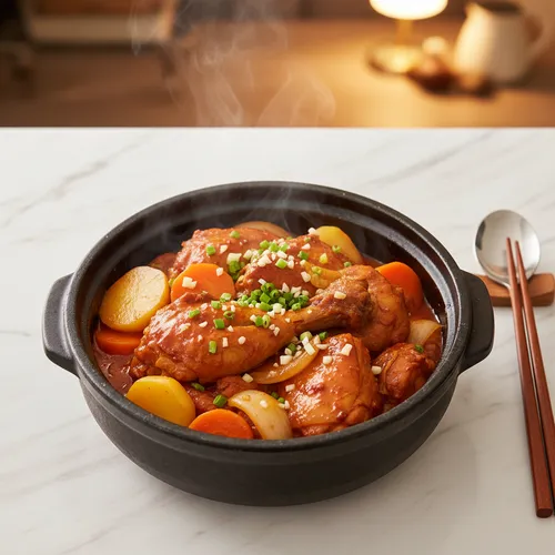 マッコンダルコンダッポックムタン（甘辛鶏肉炒め煮）