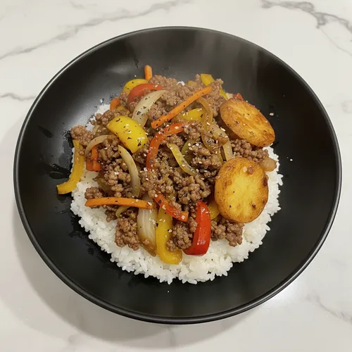 エアフライヤー牛ご飯