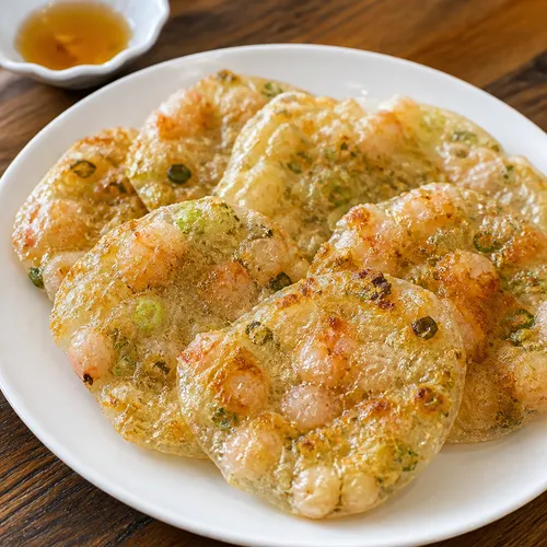 ライスペーパーで作るエビのカリッと揚げ焼き