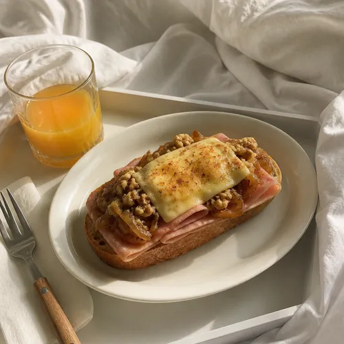 ハムと玉ねぎのサンドイッチ