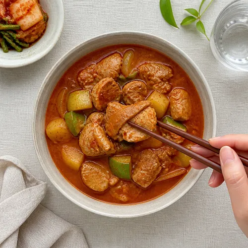豚肉のチャグルイ（ご飯が進むピリ辛煮込み）