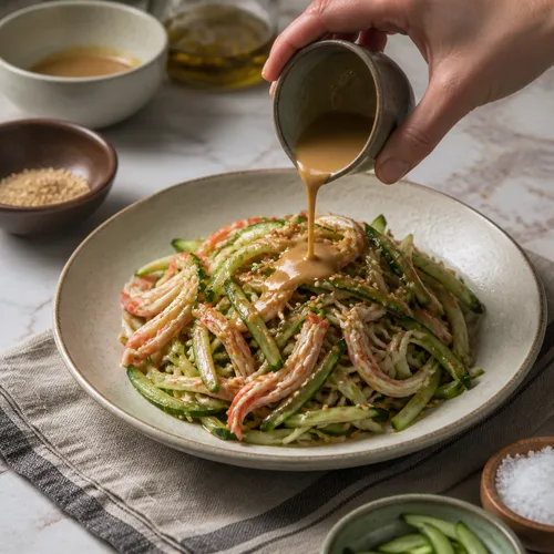 ダイエットきゅうりカニカマ冷菜和え