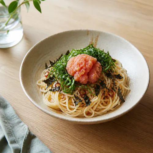 えごま油と明太子のパスタ