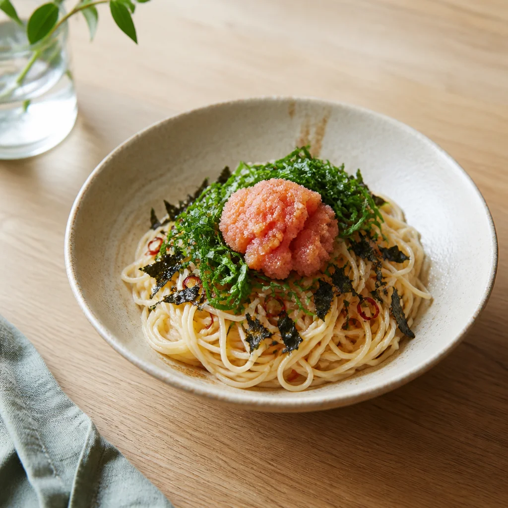 えごま油と明太子のパスタ