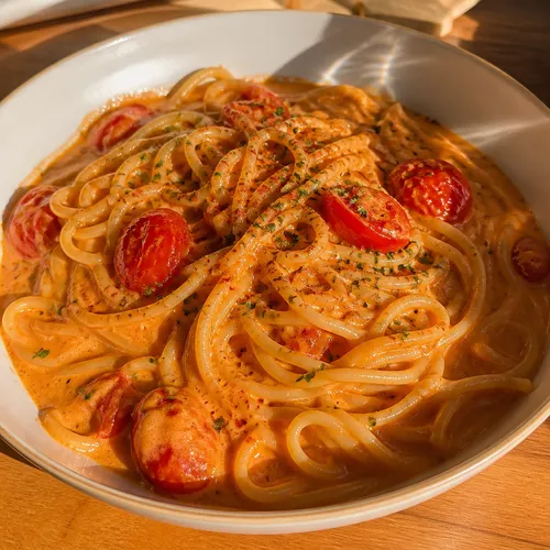 10分でできるトマトクリームパスタ