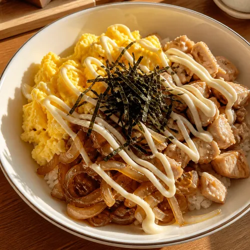 ハンソット弁当スタイルのチキンマヨ丼