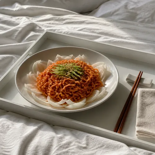 玉ねぎ包みビビン麺
