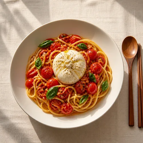ミニトマトのパスタ