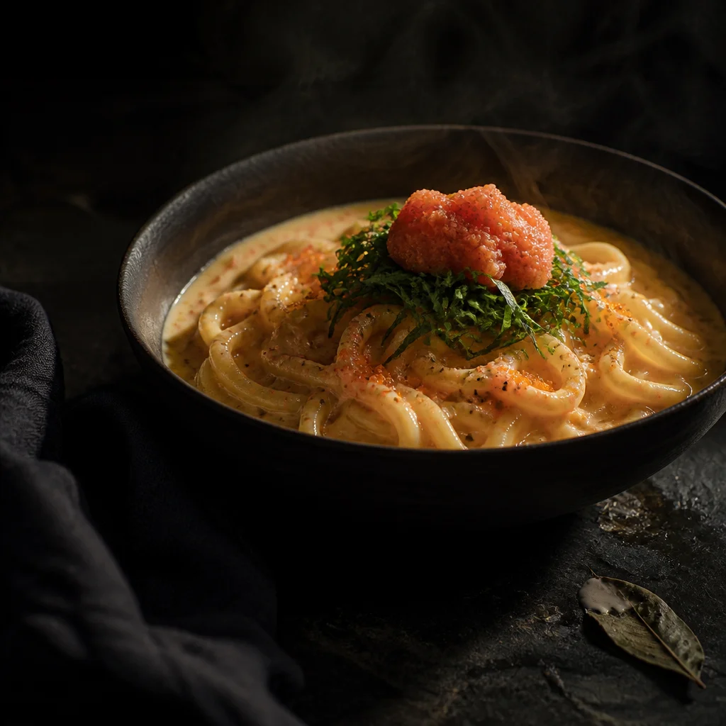 明太クリームうどん