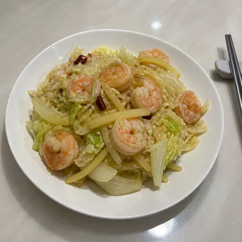 エビとキャベツの炒め物