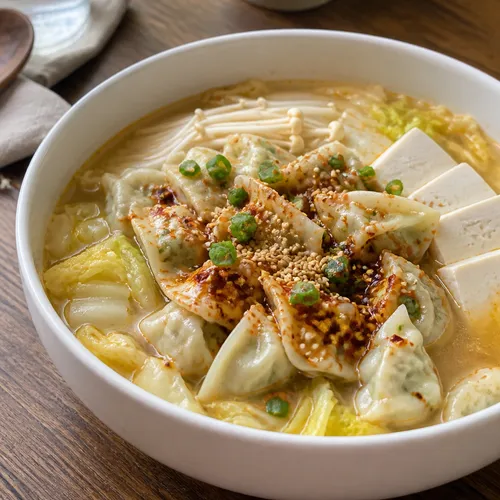 電子レンジで作る1人用白菜餃子チゲ