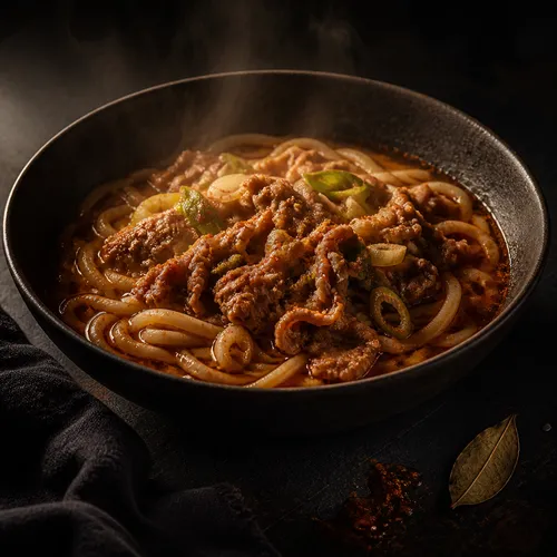 辛旨牛バラうどん