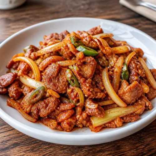 大邱名物 炭火焼肉風 チェユポックム（豚肉炒め）