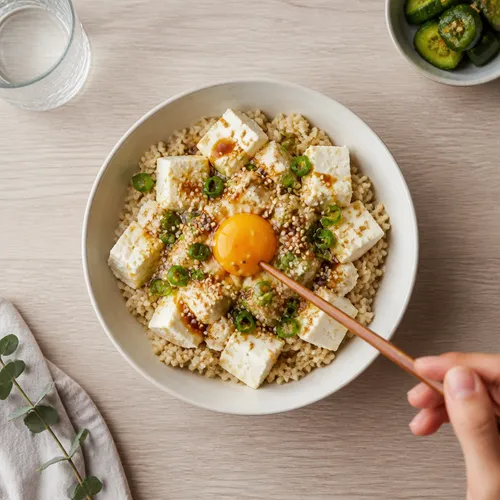 ダイエット絹ごし豆腐卵ビビンバ