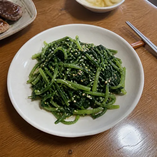 オオバコのナムル炒め
