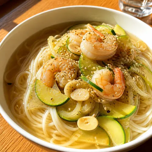 韓国かぼちゃとえびのそうめん