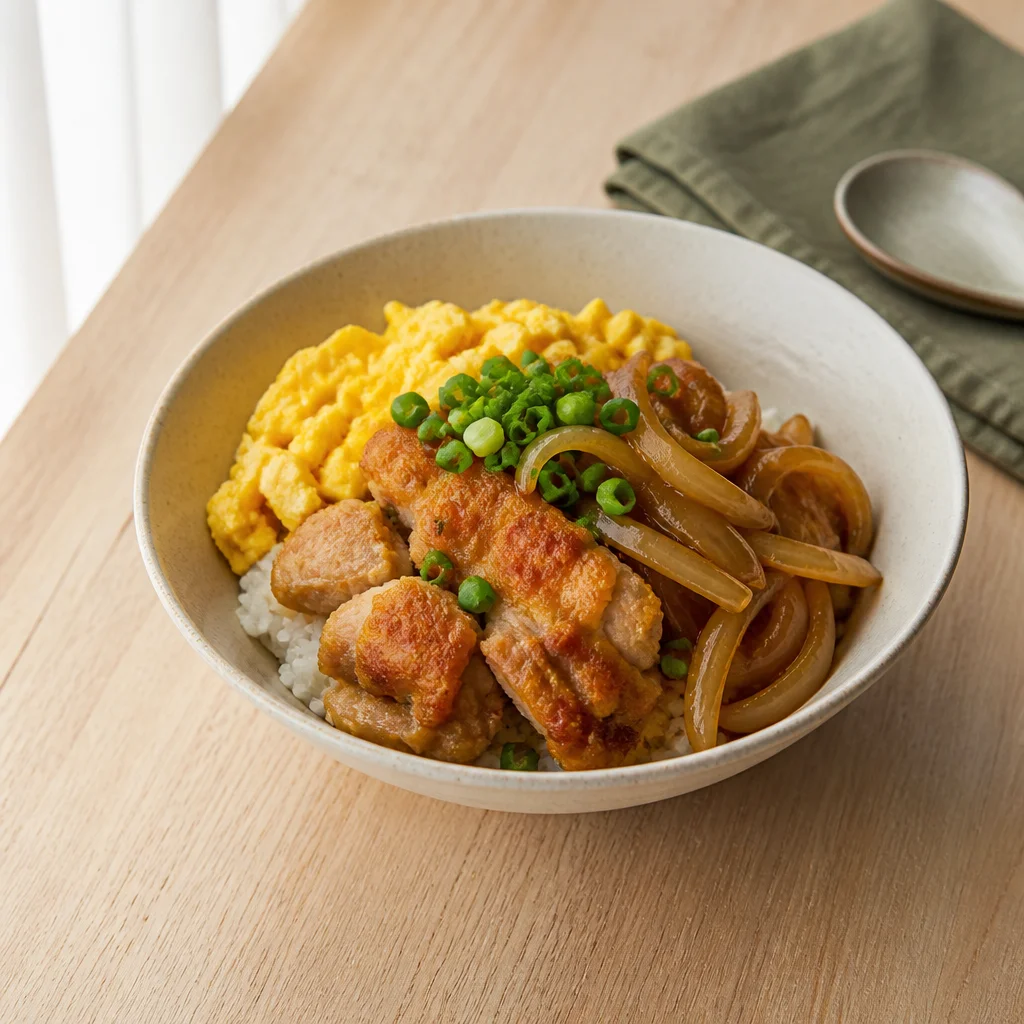 鶏もも肉の醤油丼