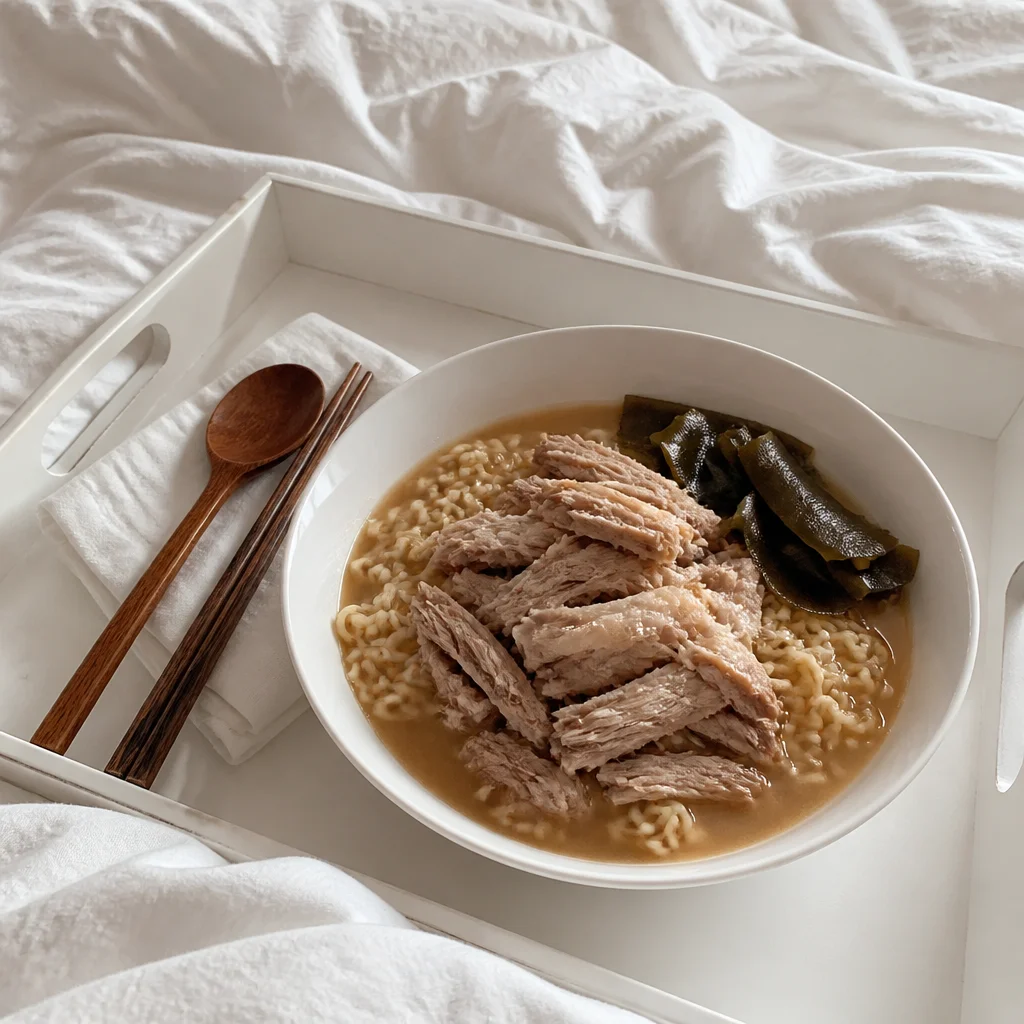 ラーメン風茹で豚と豚骨スタイルラーメン