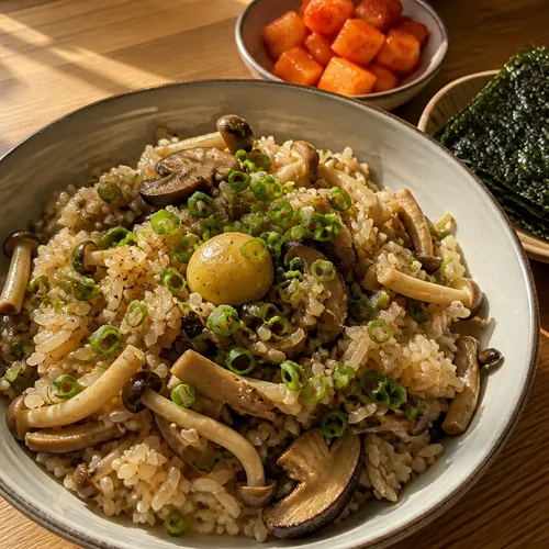 電子レンジで超簡単！きのこの薬膳ご飯