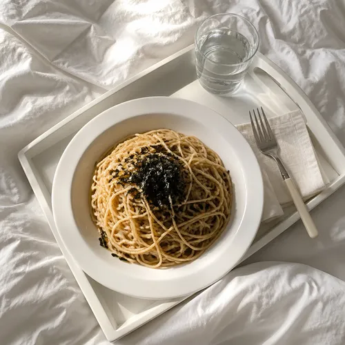 エゴマ油の冷製パスタ