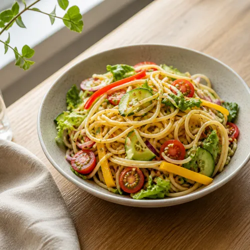 原子表タライ冷製パスタ
