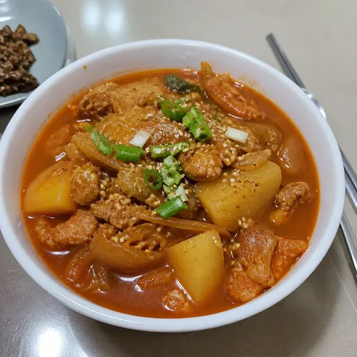 豚肉とじゃがいものチゲ風煮込み
