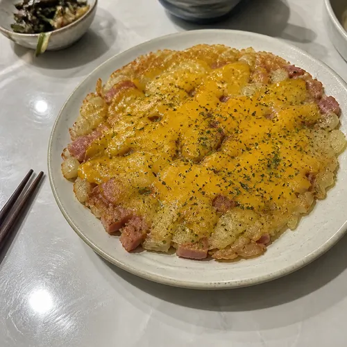 ジャガイモとスパムのチヂミ