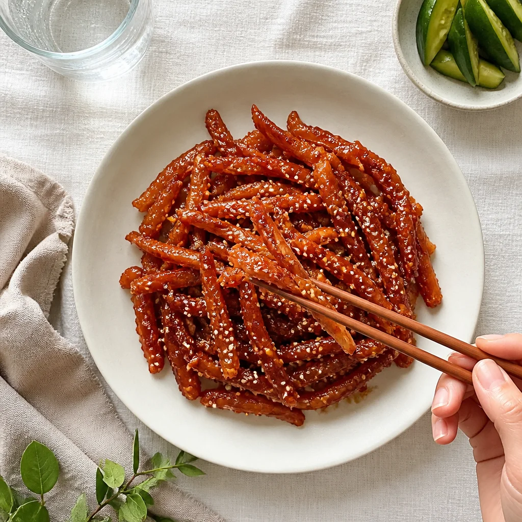 ヤンニョムチキン風 干しスケトウダラのヤンニョム焼き