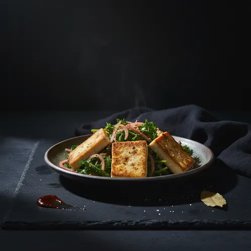 三つ葉と豆腐の焼き物