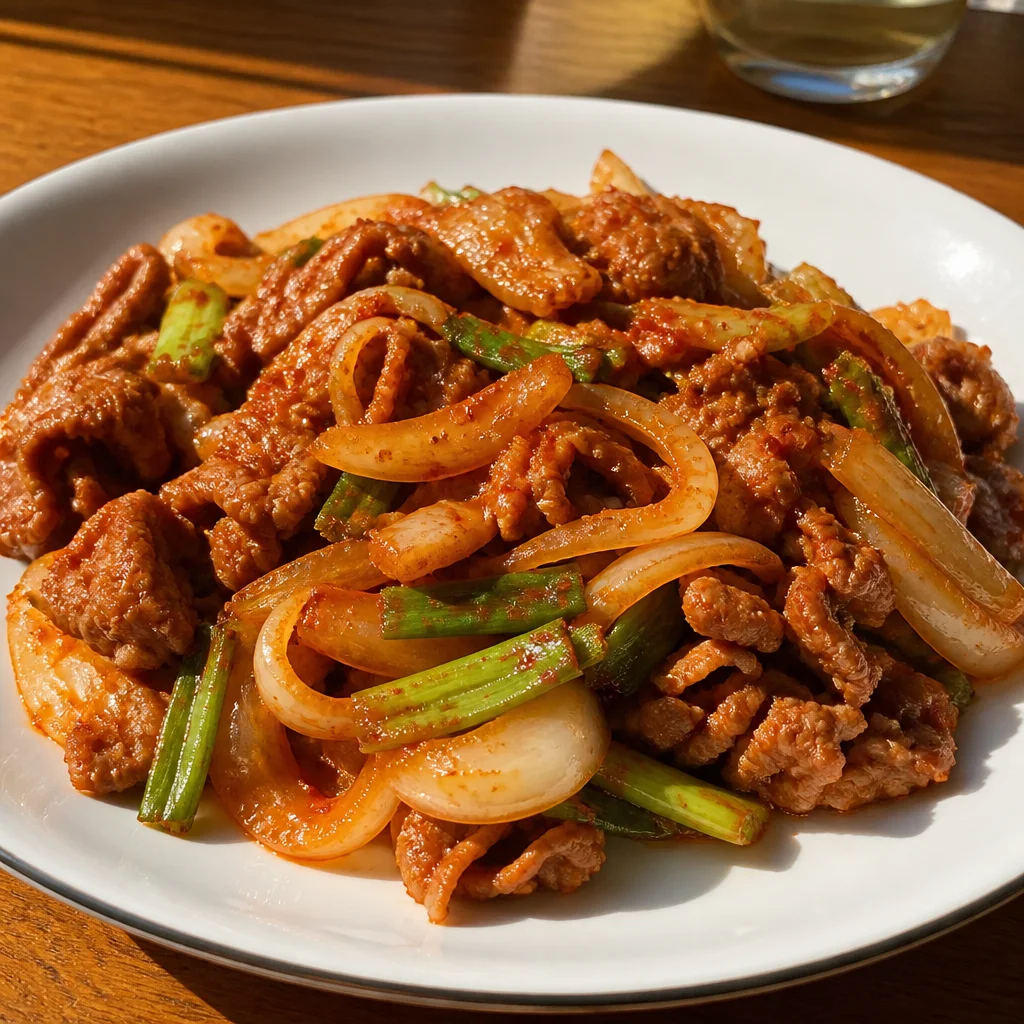 ダイエット用プルコギ風豚肉炒め