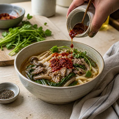 イワシカルグクスカップラーメンで作るトンチョンしゃぶしゃぶカルグクス