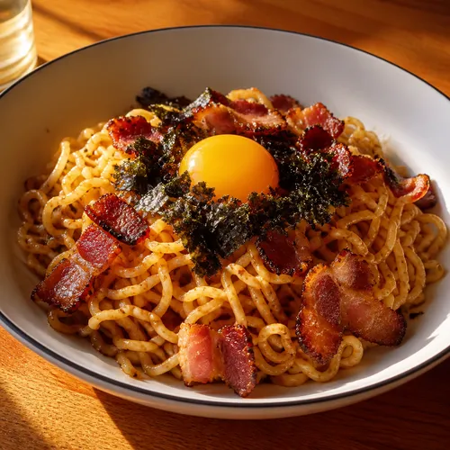 ベーコンエッグラーメン