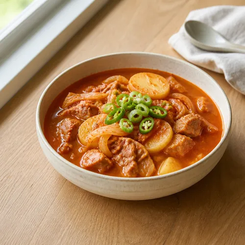 キムチ豚肉のドゥルチギ