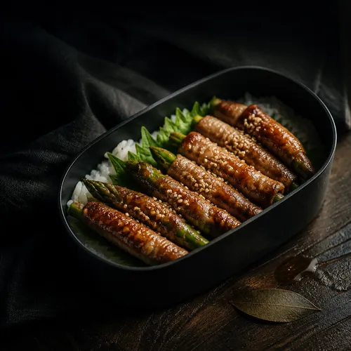 アスパラの肉巻き弁当